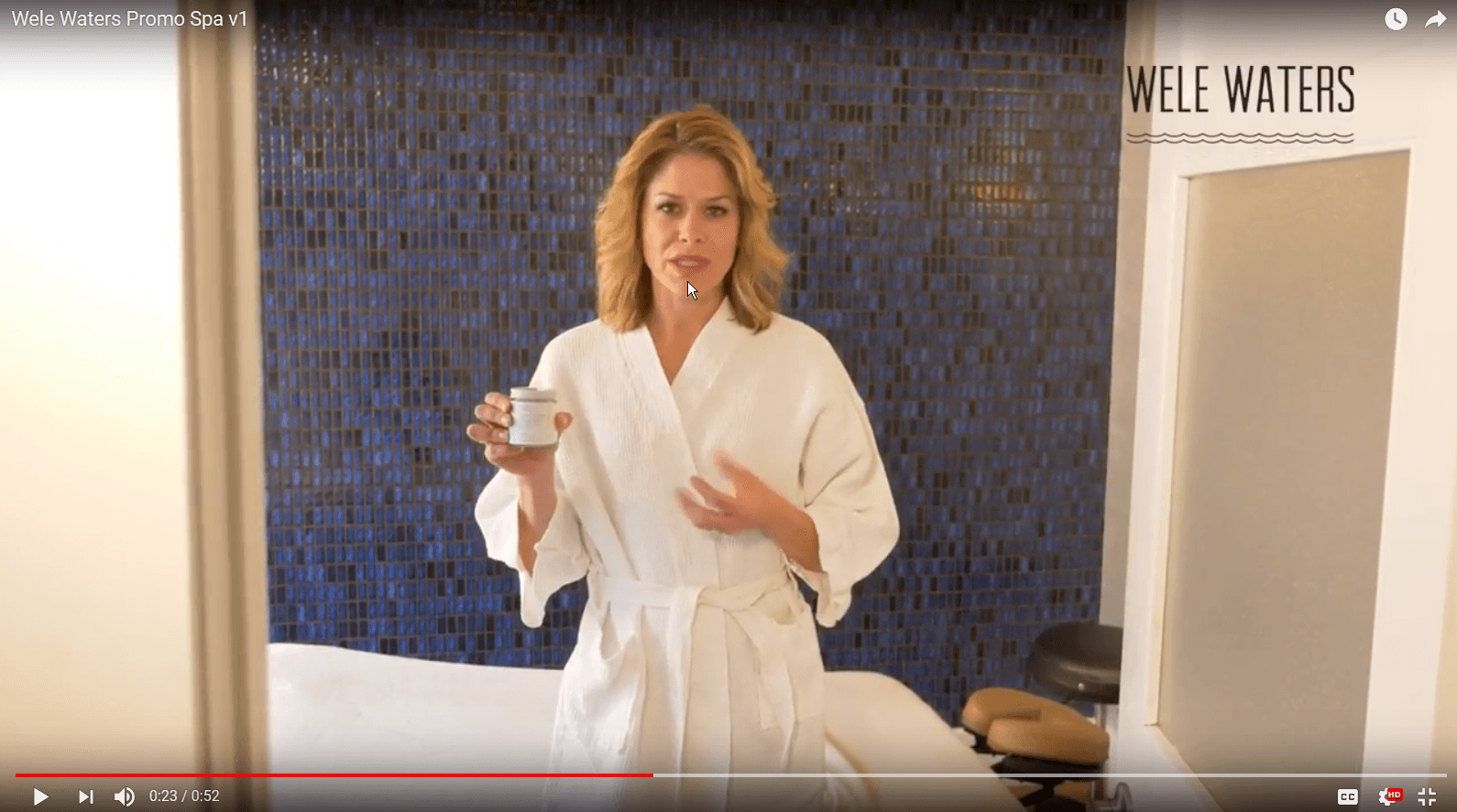 Katie Garces describes Wele Waters soaking experience like a professional massage